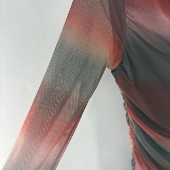 Pretty Garbage Mini Ruched Red Black Dress - Picture 4 of 8